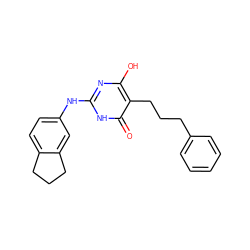 O=c1[nH]c(Nc2ccc3c(c2)CCC3)nc(O)c1CCCc1ccccc1 ZINC000028569684