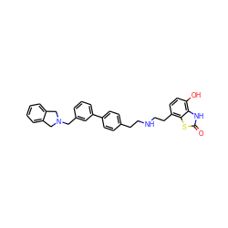 O=c1[nH]c2c(O)ccc(CCNCCc3ccc(-c4cccc(CN5Cc6ccccc6C5)c4)cc3)c2s1 ZINC000082158858