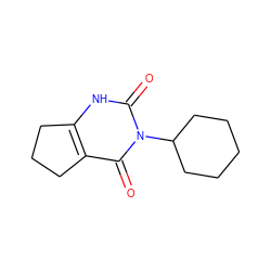 O=c1[nH]c2c(c(=O)n1C1CCCCC1)CCC2 ZINC000008952422