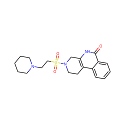 O=c1[nH]c2c(c3ccccc13)CCN(S(=O)(=O)CCN1CCCCC1)C2 ZINC000013536368