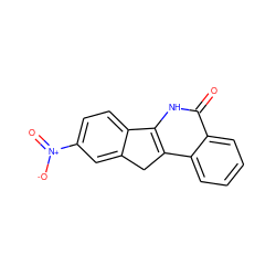 O=c1[nH]c2c(c3ccccc13)Cc1cc([N+](=O)[O-])ccc1-2 ZINC000013652895