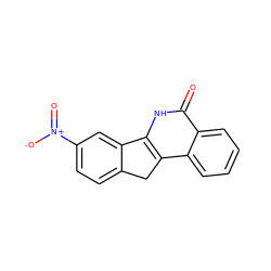 O=c1[nH]c2c(c3ccccc13)Cc1ccc([N+](=O)[O-])cc1-2 ZINC000013652894