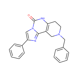 O=c1[nH]c2c(c3nc(-c4ccccc4)cn13)CN(Cc1ccccc1)CC2 ZINC000013492011