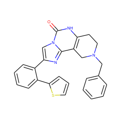 O=c1[nH]c2c(c3nc(-c4ccccc4-c4cccs4)cn13)CN(Cc1ccccc1)CC2 ZINC000027556152