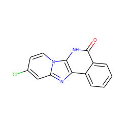 O=c1[nH]c2c(nc3cc(Cl)ccn32)c2ccccc12 ZINC000045348933