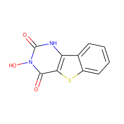 O=c1[nH]c2c(sc3ccccc32)c(=O)n1O ZINC000028343765