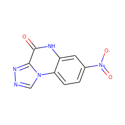 O=c1[nH]c2cc([N+](=O)[O-])ccc2n2cnnc12 ZINC000000007118