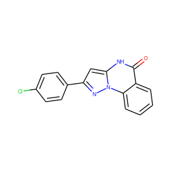 O=c1[nH]c2cc(-c3ccc(Cl)cc3)nn2c2ccccc12 ZINC000043065769