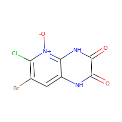 O=c1[nH]c2cc(Br)c(Cl)[n+]([O-])c2[nH]c1=O ZINC000101287571