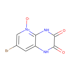 O=c1[nH]c2cc(Br)c[n+]([O-])c2[nH]c1=O ZINC000013766178