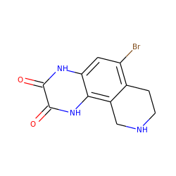 O=c1[nH]c2cc(Br)c3c(c2[nH]c1=O)CNCC3 ZINC000013743351