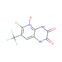 O=c1[nH]c2cc(C(F)(F)F)c(Cl)[n+]([O-])c2[nH]c1=O ZINC000100848730