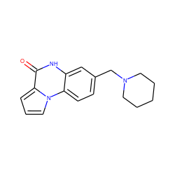 O=c1[nH]c2cc(CN3CCCCC3)ccc2n2cccc12 ZINC000042921769