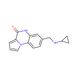 O=c1[nH]c2cc(CNC3CC3)ccc2n2cccc12 ZINC000042988875