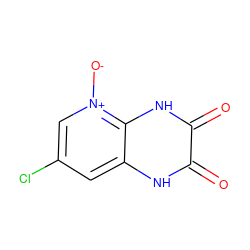 O=c1[nH]c2cc(Cl)c[n+]([O-])c2[nH]c1=O ZINC000000006450