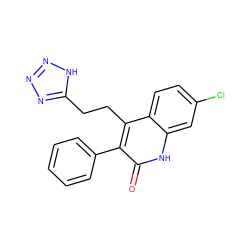 O=c1[nH]c2cc(Cl)ccc2c(CCc2nnn[nH]2)c1-c1ccccc1 ZINC000013761251