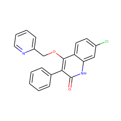 O=c1[nH]c2cc(Cl)ccc2c(OCc2ccccn2)c1-c1ccccc1 ZINC000013761242