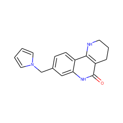 O=c1[nH]c2cc(Cn3cccc3)ccc2c2c1CCCN2 ZINC000118734494