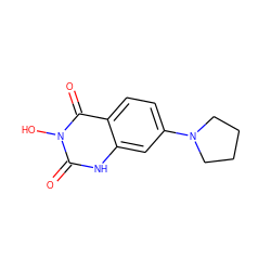 O=c1[nH]c2cc(N3CCCC3)ccc2c(=O)n1O ZINC000473088610