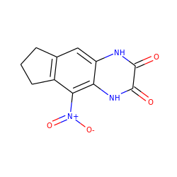 O=c1[nH]c2cc3c(c([N+](=O)[O-])c2[nH]c1=O)CCC3 ZINC000013761195