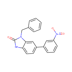 O=c1[nH]c2ccc(-c3cccc([N+](=O)[O-])c3)cc2n1Cc1ccccc1 ZINC000000026389