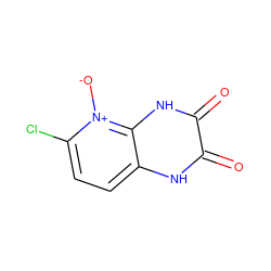 O=c1[nH]c2ccc(Cl)[n+]([O-])c2[nH]c1=O ZINC000100842478