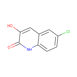 O=c1[nH]c2ccc(Cl)cc2cc1O ZINC000040955242