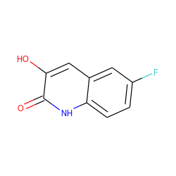 O=c1[nH]c2ccc(F)cc2cc1O ZINC000040379543