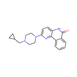 O=c1[nH]c2ccc(N3CCN(CC4CC4)CC3)nc2c2ccccc12 ZINC000003815861