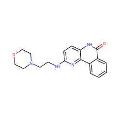 O=c1[nH]c2ccc(NCCN3CCOCC3)nc2c2ccccc12 ZINC000013523970