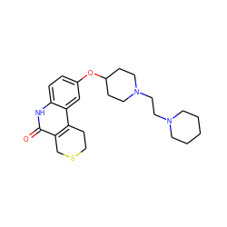 O=c1[nH]c2ccc(OC3CCN(CCN4CCCCC4)CC3)cc2c2c1CSCC2 ZINC000049067866