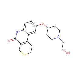 O=c1[nH]c2ccc(OC3CCN(CCO)CC3)cc2c2c1CSCC2 ZINC000049112343