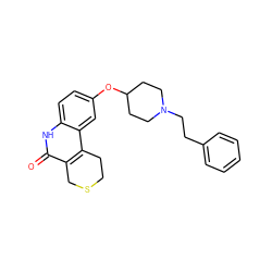 O=c1[nH]c2ccc(OC3CCN(CCc4ccccc4)CC3)cc2c2c1CSCC2 ZINC000049067008