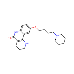 O=c1[nH]c2ccc(OCCCCN3CCCCC3)cc2c2c1CCCN2 ZINC000118734061