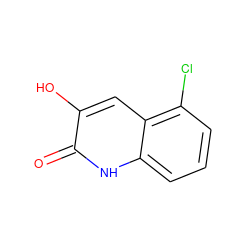 O=c1[nH]c2cccc(Cl)c2cc1O ZINC000040955244