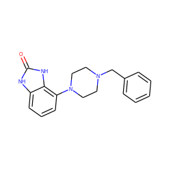 O=c1[nH]c2cccc(N3CCN(Cc4ccccc4)CC3)c2[nH]1 ZINC000026648578