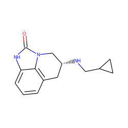 O=c1[nH]c2cccc3c2n1C[C@H](NCC1CC1)C3 ZINC000012355933