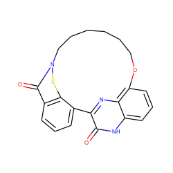 O=c1[nH]c2cccc3c2nc1-c1cccc2c(=O)n(sc12)CCCCCCO3 ZINC000036188415