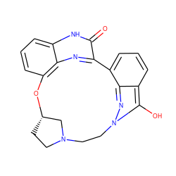 O=c1[nH]c2cccc3c2nc1-c1cccc2c(O)n(nc12)CCN1CC[C@@H](C1)O3 ZINC000036188412