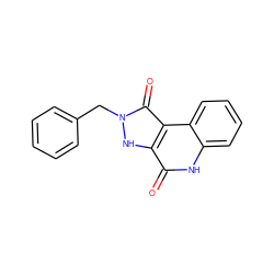 O=c1[nH]c2ccccc2c2c(=O)n(Cc3ccccc3)[nH]c12 ZINC000136608777