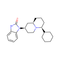 O=c1[nH]c2ccccc2n1[C@@H]1CCN2[C@H](C3CCCCC3)CCC[C@@H]2C1 ZINC000013588460