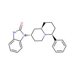 O=c1[nH]c2ccccc2n1[C@H]1CCN2[C@H](c3ccccc3)CCC[C@@H]2C1 ZINC000013588455