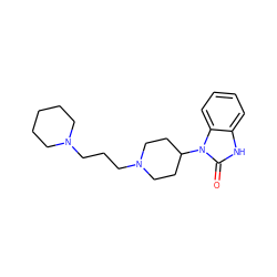 O=c1[nH]c2ccccc2n1C1CCN(CCCN2CCCCC2)CC1 ZINC000034801032