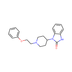 O=c1[nH]c2ccccc2n1C1CCN(CCOc2ccccc2)CC1 ZINC000000001873