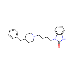 O=c1[nH]c2ccccc2n1CCCCN1CCC(Cc2ccccc2)CC1 ZINC000013808347