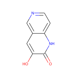 O=c1[nH]c2ccncc2cc1O ZINC000040877897