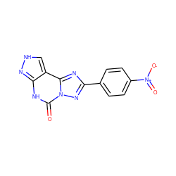 O=c1[nH]c2n[nH]cc2c2nc(-c3ccc([N+](=O)[O-])cc3)nn12 ZINC001772654117