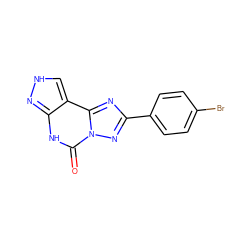 O=c1[nH]c2n[nH]cc2c2nc(-c3ccc(Br)cc3)nn12 ZINC001772607626