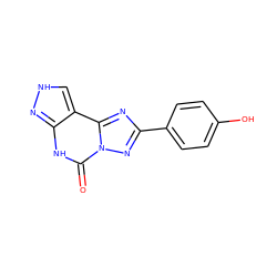 O=c1[nH]c2n[nH]cc2c2nc(-c3ccc(O)cc3)nn12 ZINC001772656585