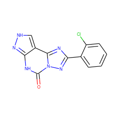 O=c1[nH]c2n[nH]cc2c2nc(-c3ccccc3Cl)nn12 ZINC001772641652